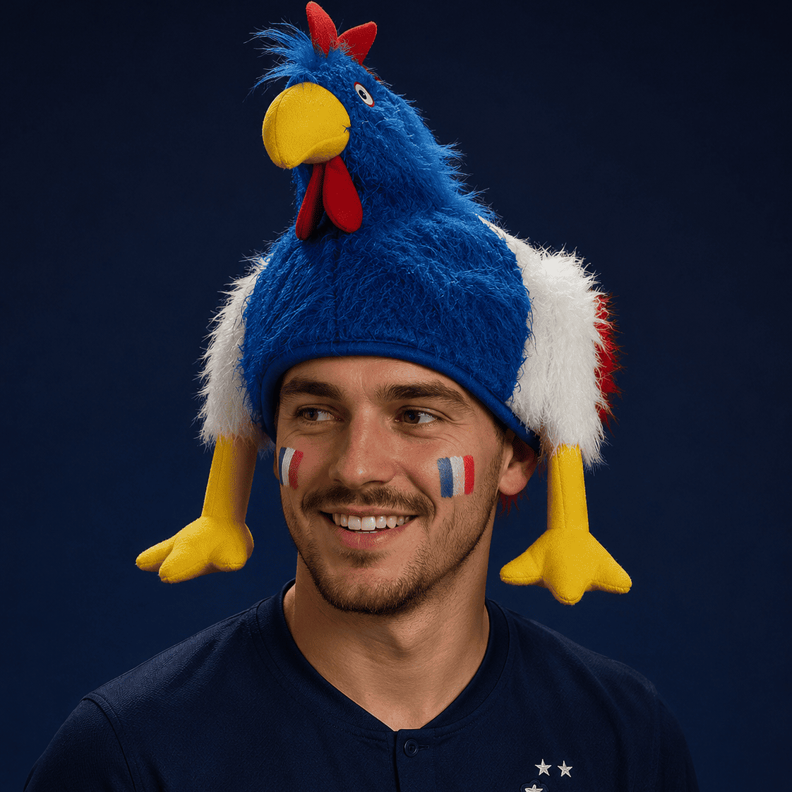 Chapeau Coq France · Accessoire Supporter Tricolore Adulte