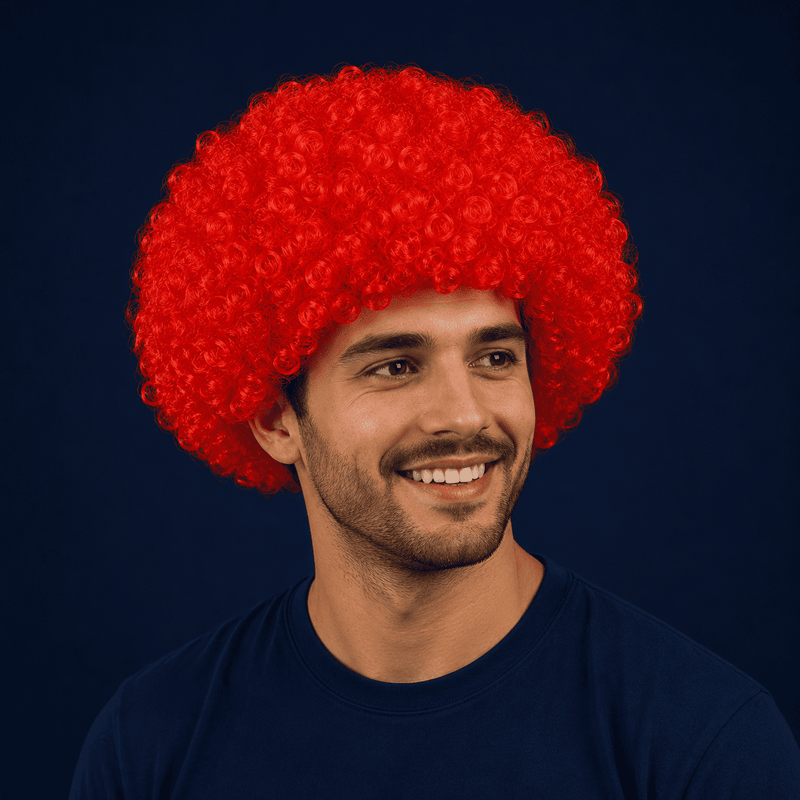 Perruque Clown Rouge · Accessoire Fête Adulte