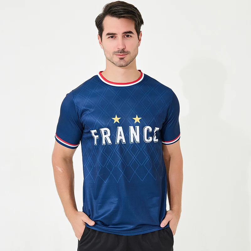 Maillot entraînement France football quick-dry supporter bleus — vue 3