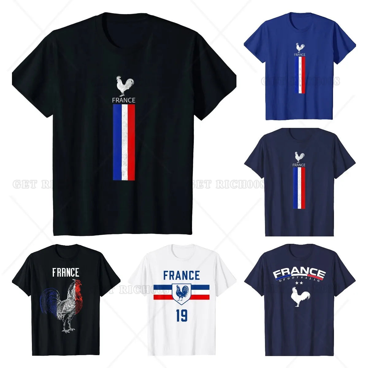 T-shirt coq France collector coton supporter équipe de France