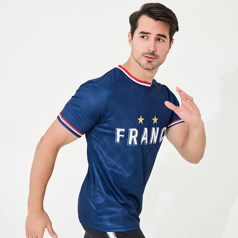 Maillot entraînement France football quick-dry supporter bleus — vue 4