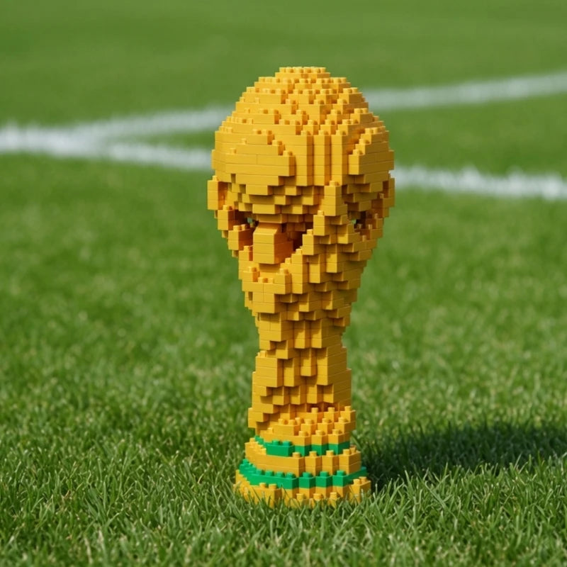 Mini Trophée Lego Football — accessoire supporter équipe de France