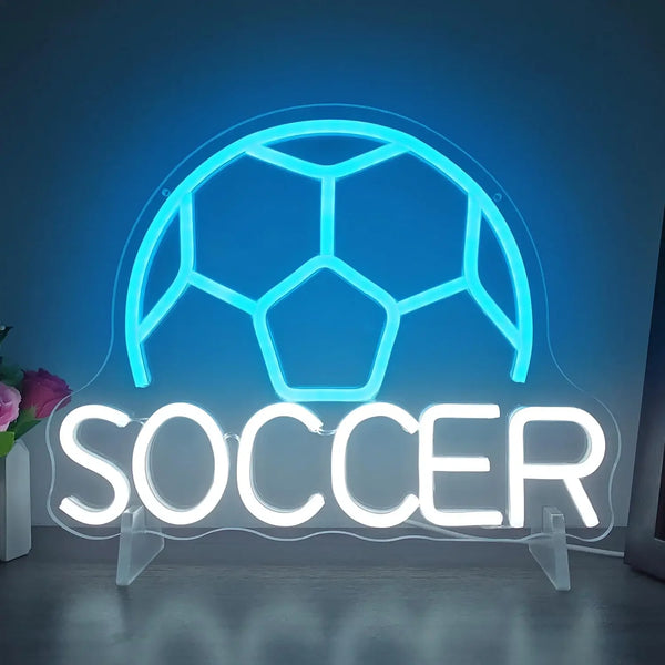 Panneau Néon Foot Dimmable USB — accessoire supporter équipe de France