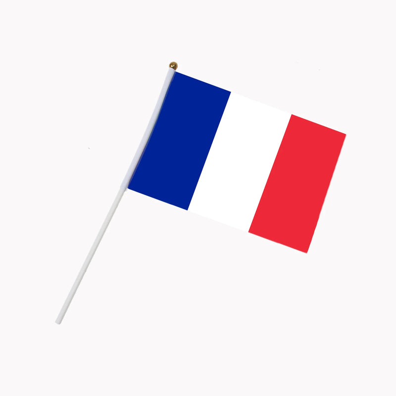 Mini Drapeau France à Main — accessoire supporter équipe de France