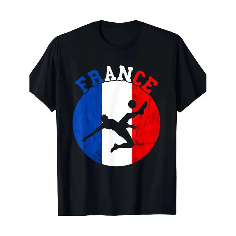 T-shirt rétro coq gaulois France vintage supporter football — vue 5