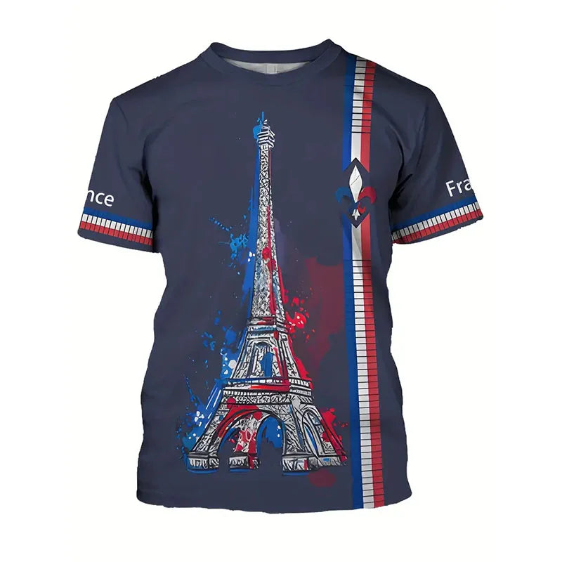 T-shirt rétro coq gaulois France vintage supporter football — vue 8