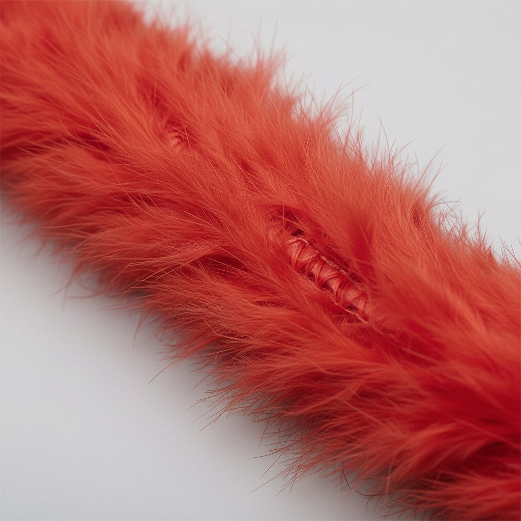 Boa Plumes Rouge · Accessoire Fête Supporter