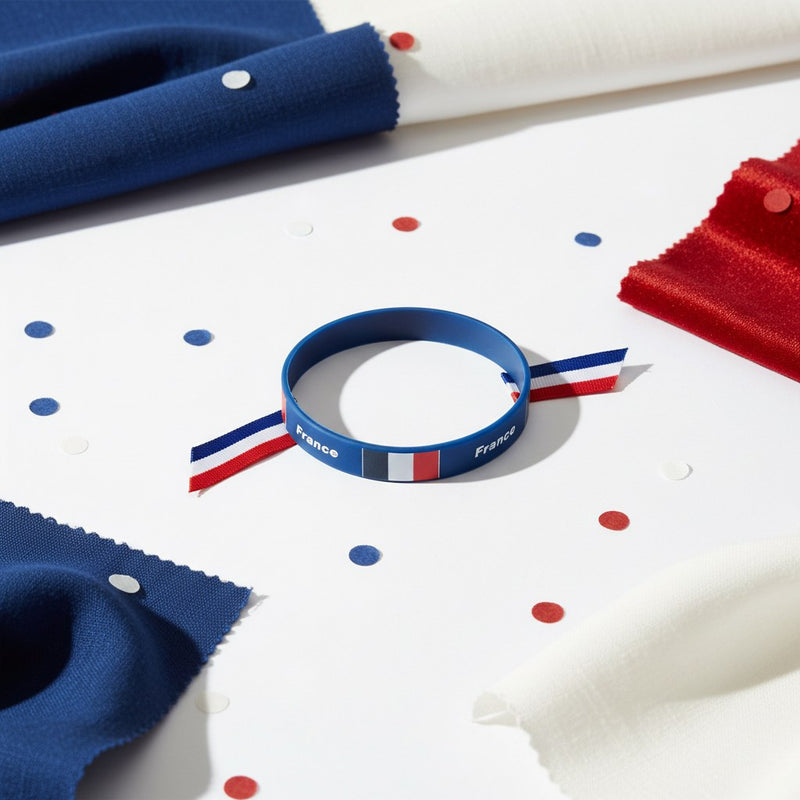 Bracelet Souple Supporter France · Tricolore · À l'Unité
