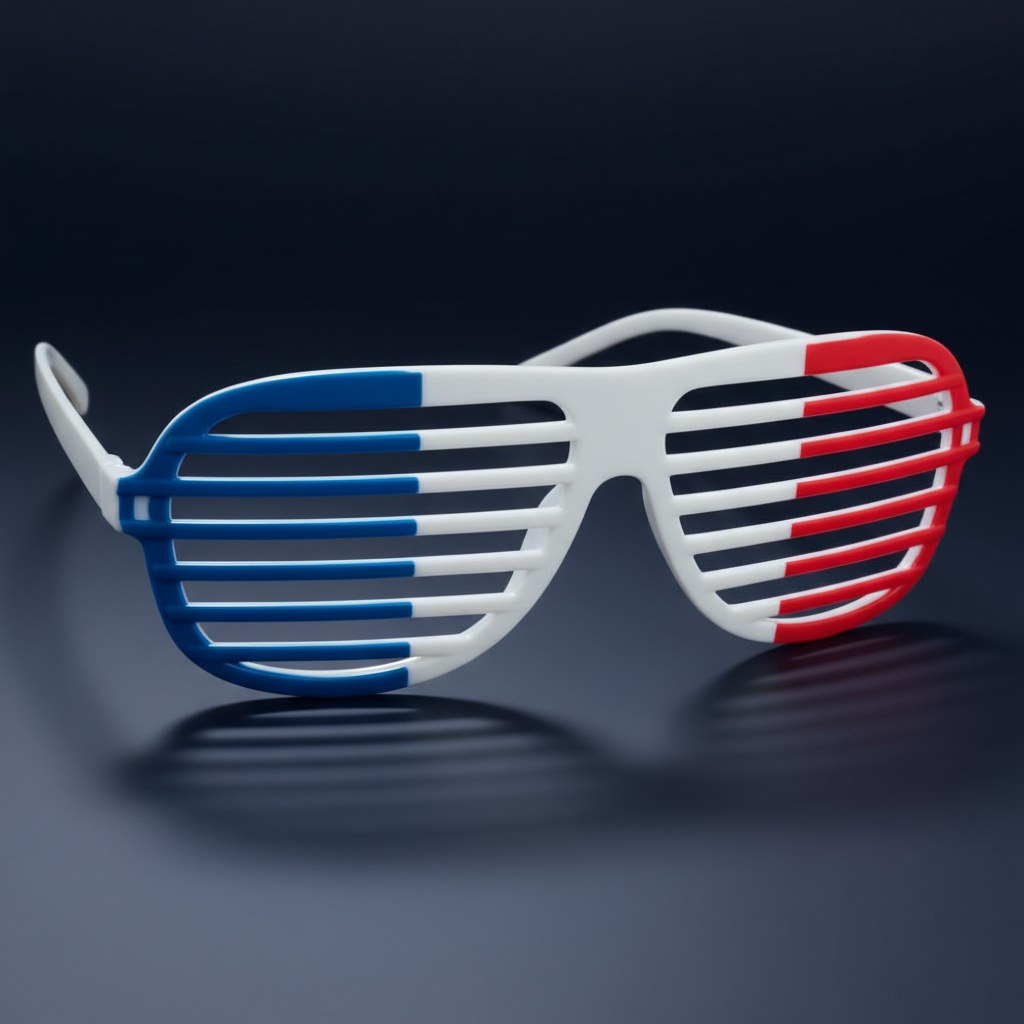 Lunettes à Barreaux Tricolores · Accessoire Supporter France