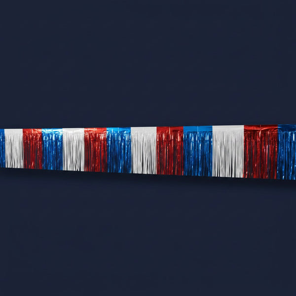 Guirlande Lamée à Franges Tricolore · 2,75 mètres