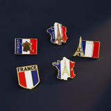 5 Pin's Drapeau France · Broche Supporter Tricolore
