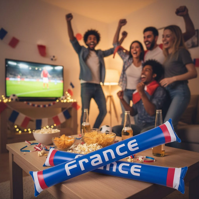 Clap Gonflable Supporter France · 60 cm Lot de 2