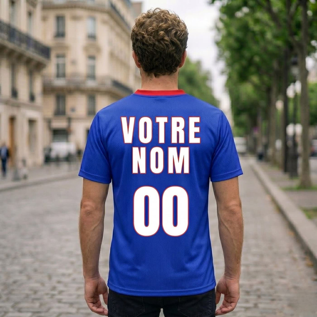 adulte3: Maillot France Classique porté - vue dos