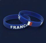 2 Bracelet Silicone France Tricolore · Accessoire Supporter