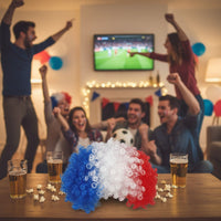 Perruque Afro Tricolore Supporter France · Accessoire Soirée
