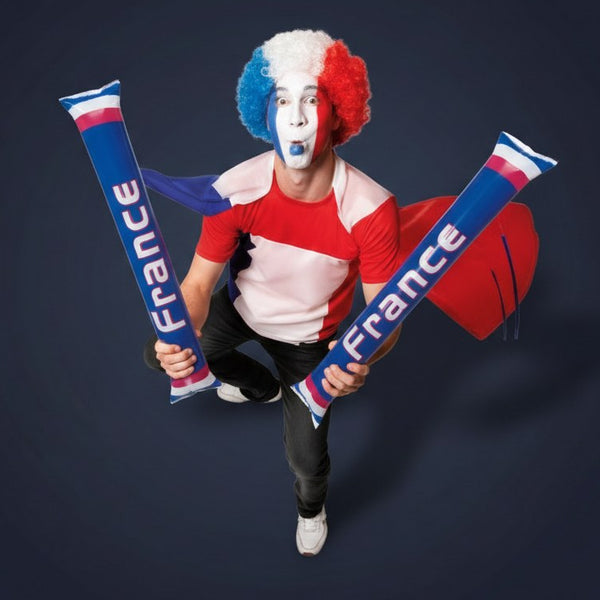 Clap Gonflable Supporter France · 60 cm Lot de 2
