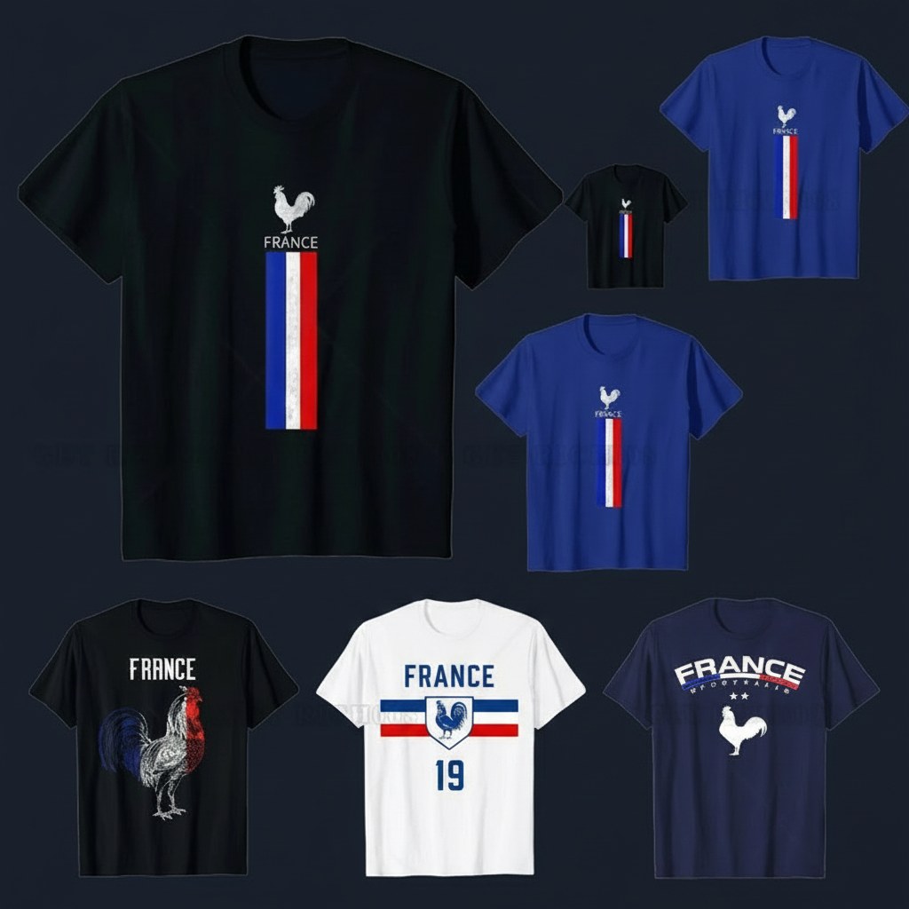 T-Shirt Coq France · Collector Supporter Tricolore