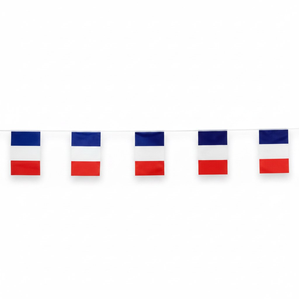 Guirlande 10 Drapeaux France Tricolore · 5 mètres