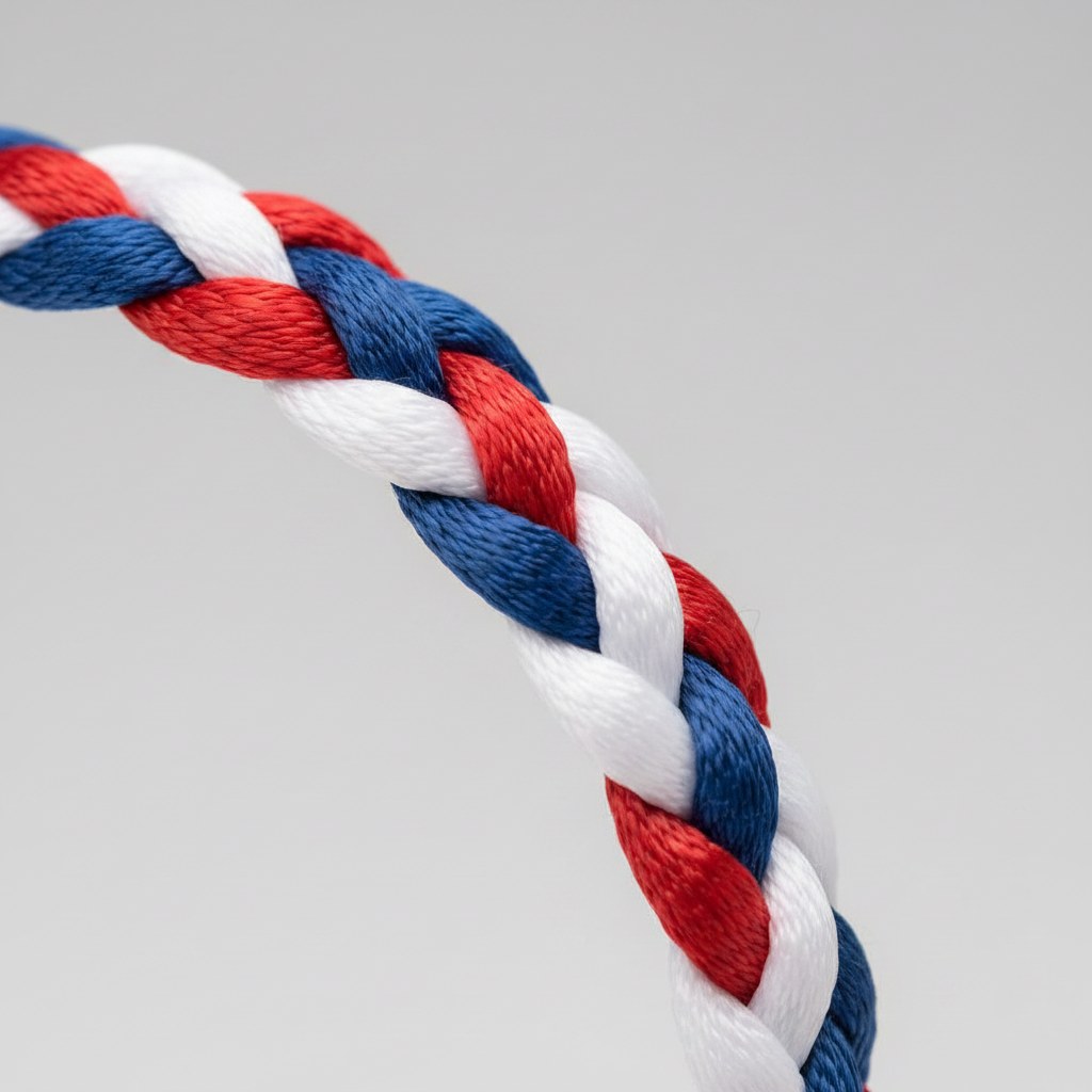 Bandeau Tressé Tricolore Supporter France