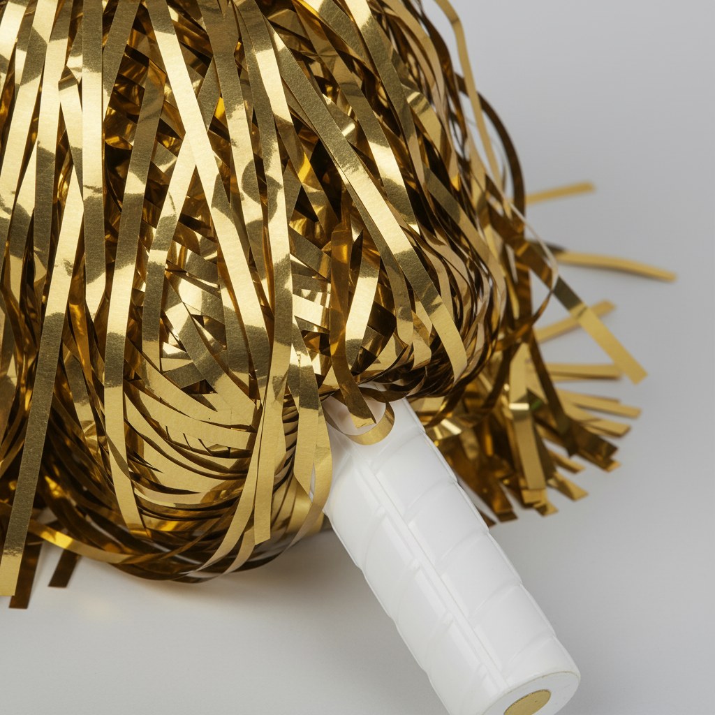 Pompons Supporters Métallisés · Lot de 2