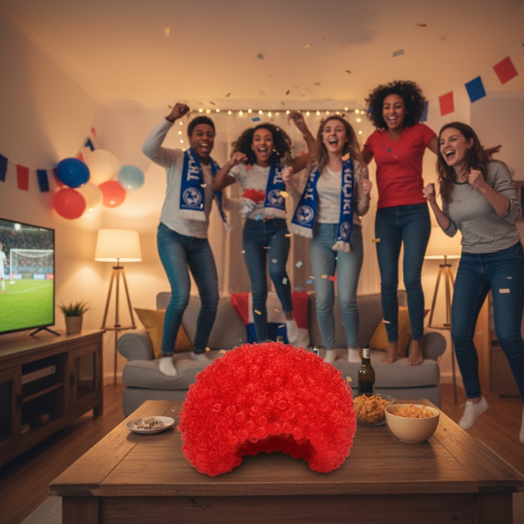 Perruque Clown Rouge · Accessoire Fête Adulte