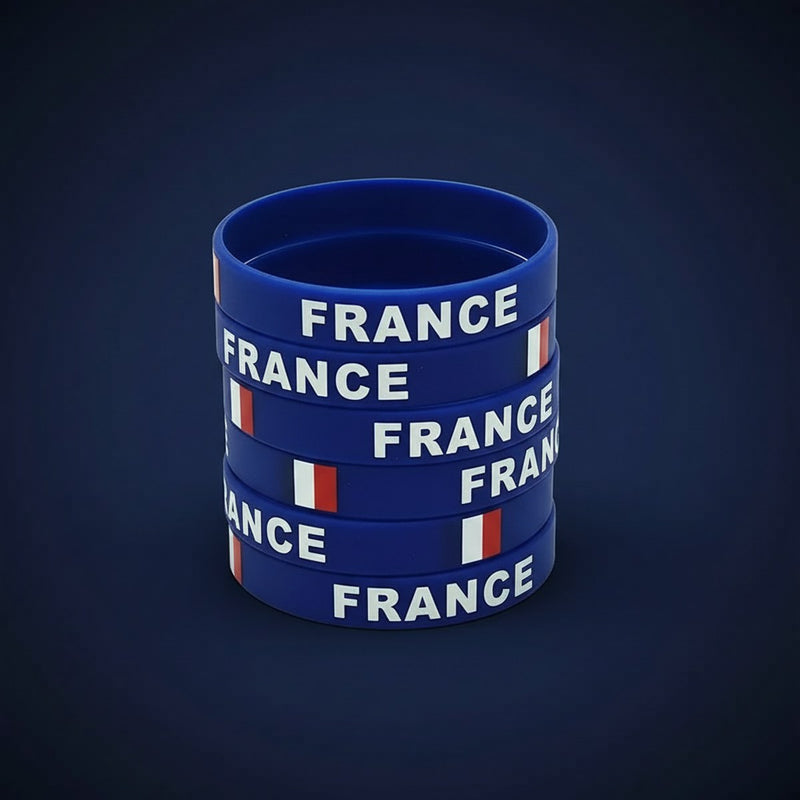 2 Bracelet Silicone France Tricolore · Accessoire Supporter