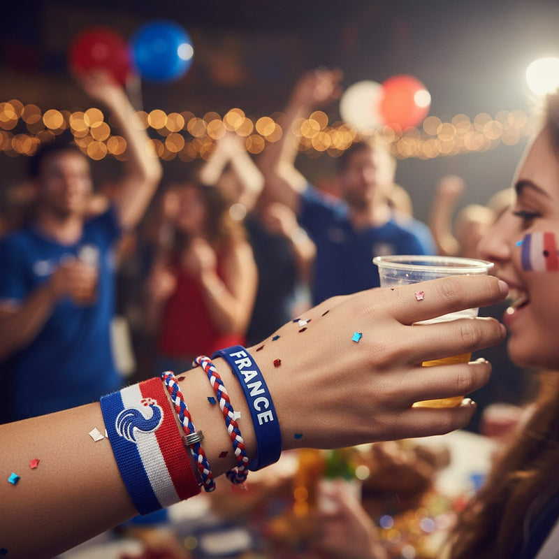 2 Bracelet Silicone France Tricolore · Accessoire Supporter