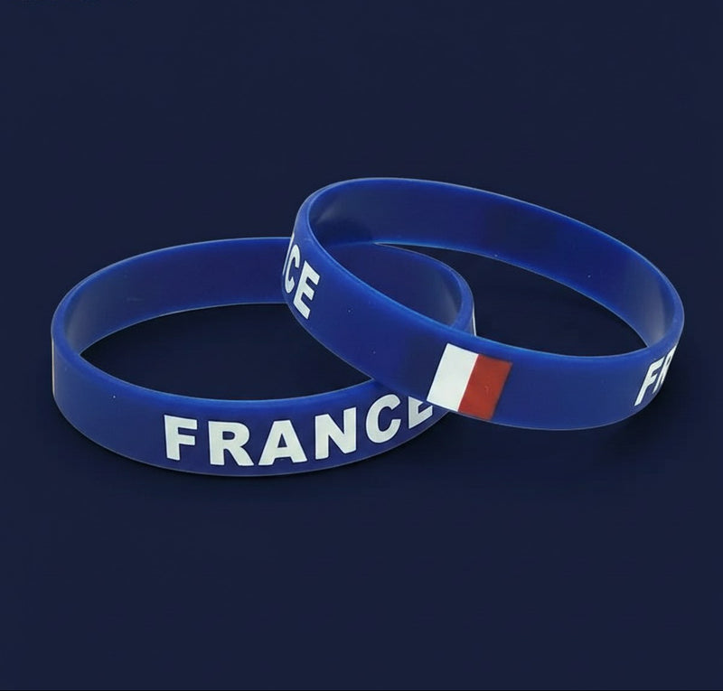 2 Bracelet Silicone France Tricolore · Accessoire Supporter