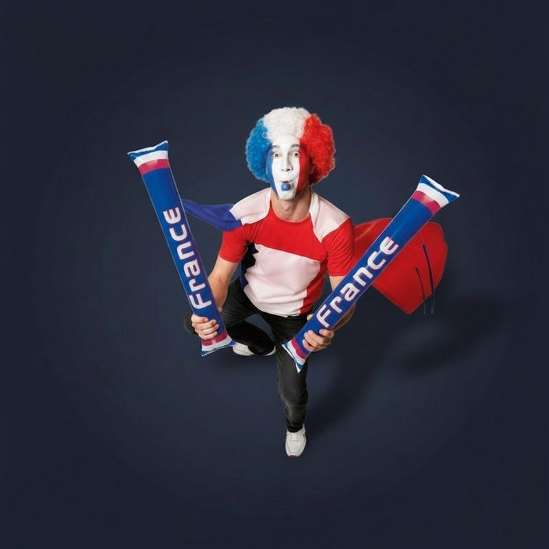Clap Gonflable Supporter France · 60 cm Lot de 2
