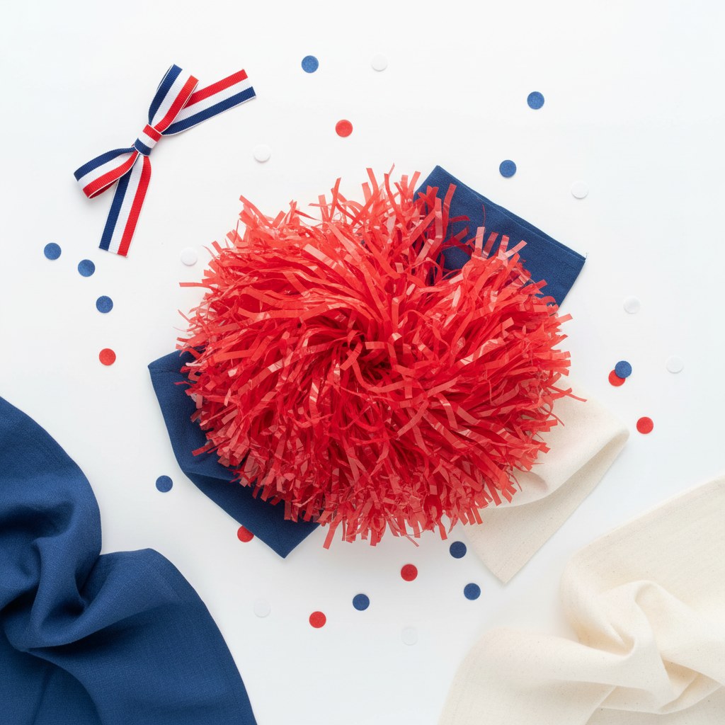 Pompon Supporter Rouge · Accessoire Soirée Match