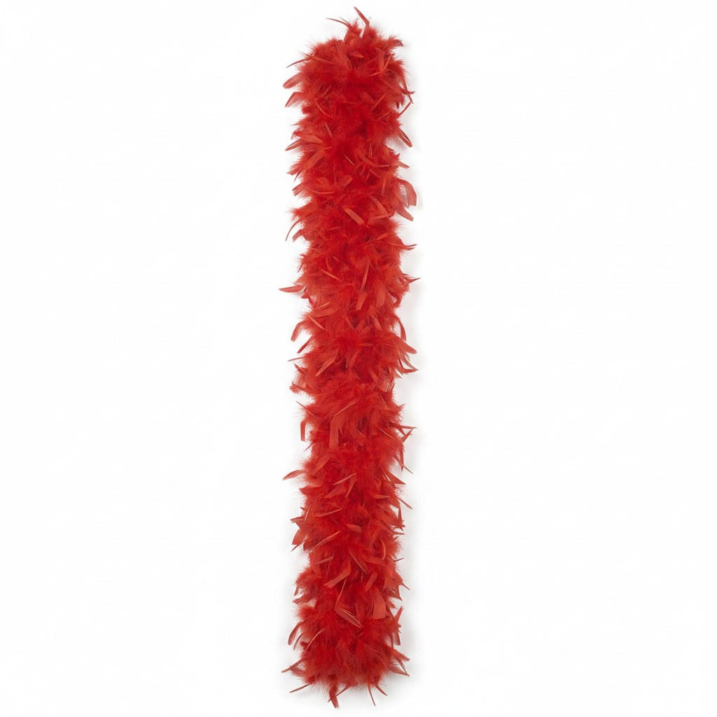 Boa Plumes Rouge · Accessoire Fête Supporter
