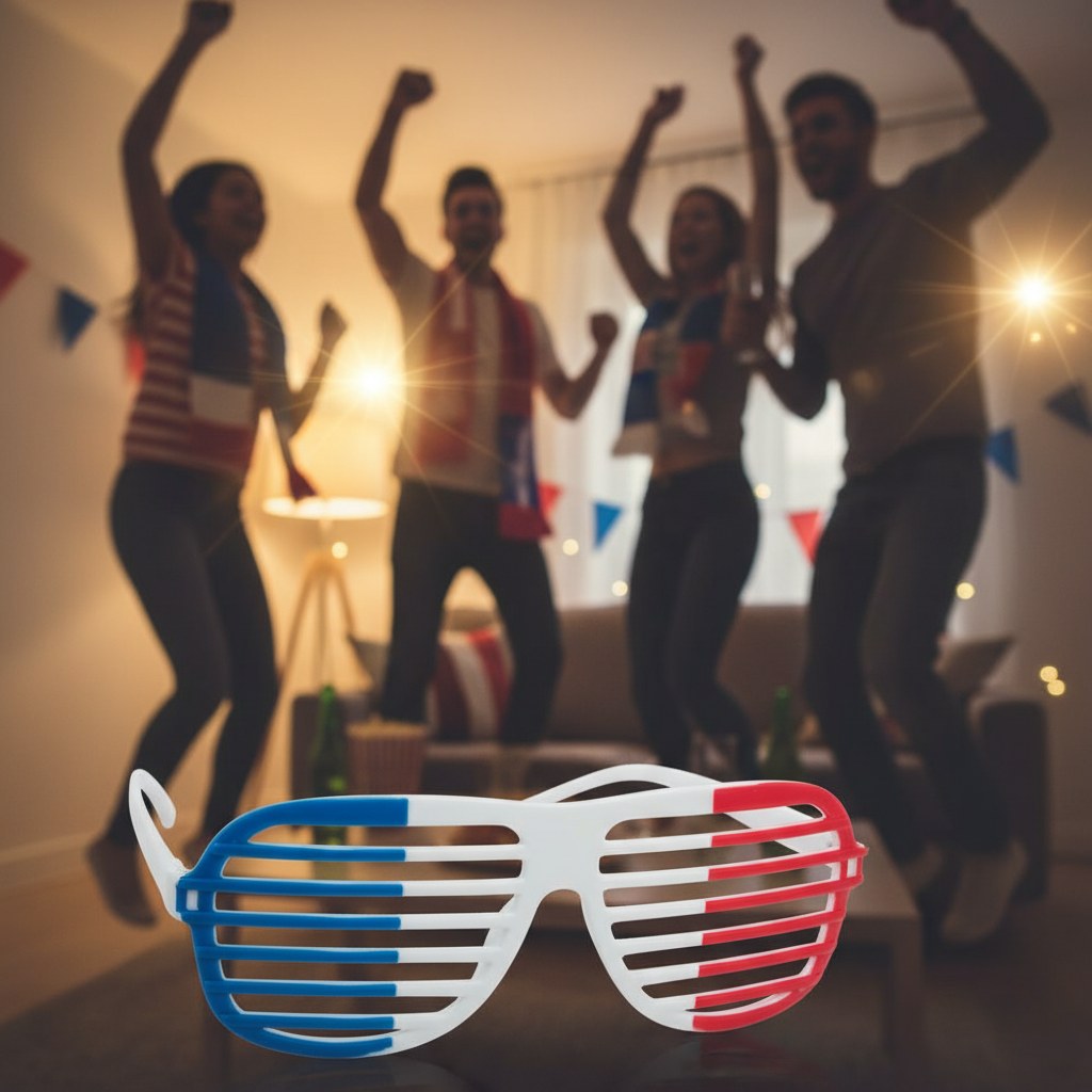 Lunettes à Barreaux Tricolores · Accessoire Supporter France