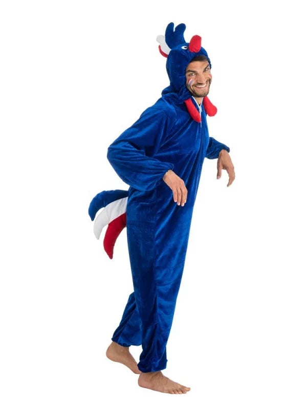 Déguisement Coq Gaulois Tricolore · Combinaison Supporter France