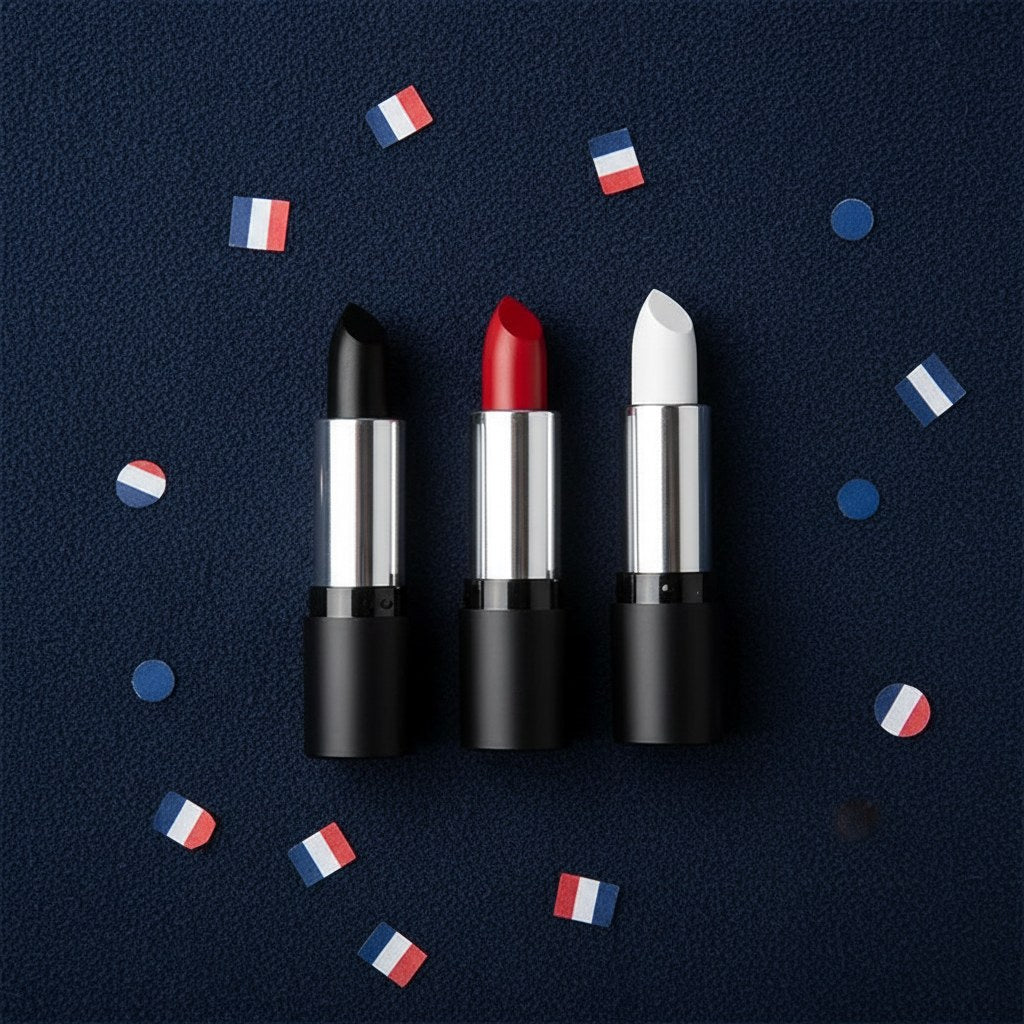 Kit 3 Craies de Maquillage Supporter · Bleu Blanc Rouge