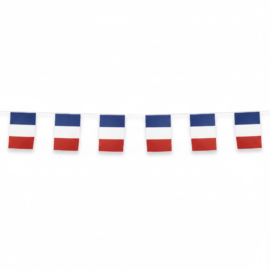 Guirlande Drapeaux Tricolores France · 10 mètres