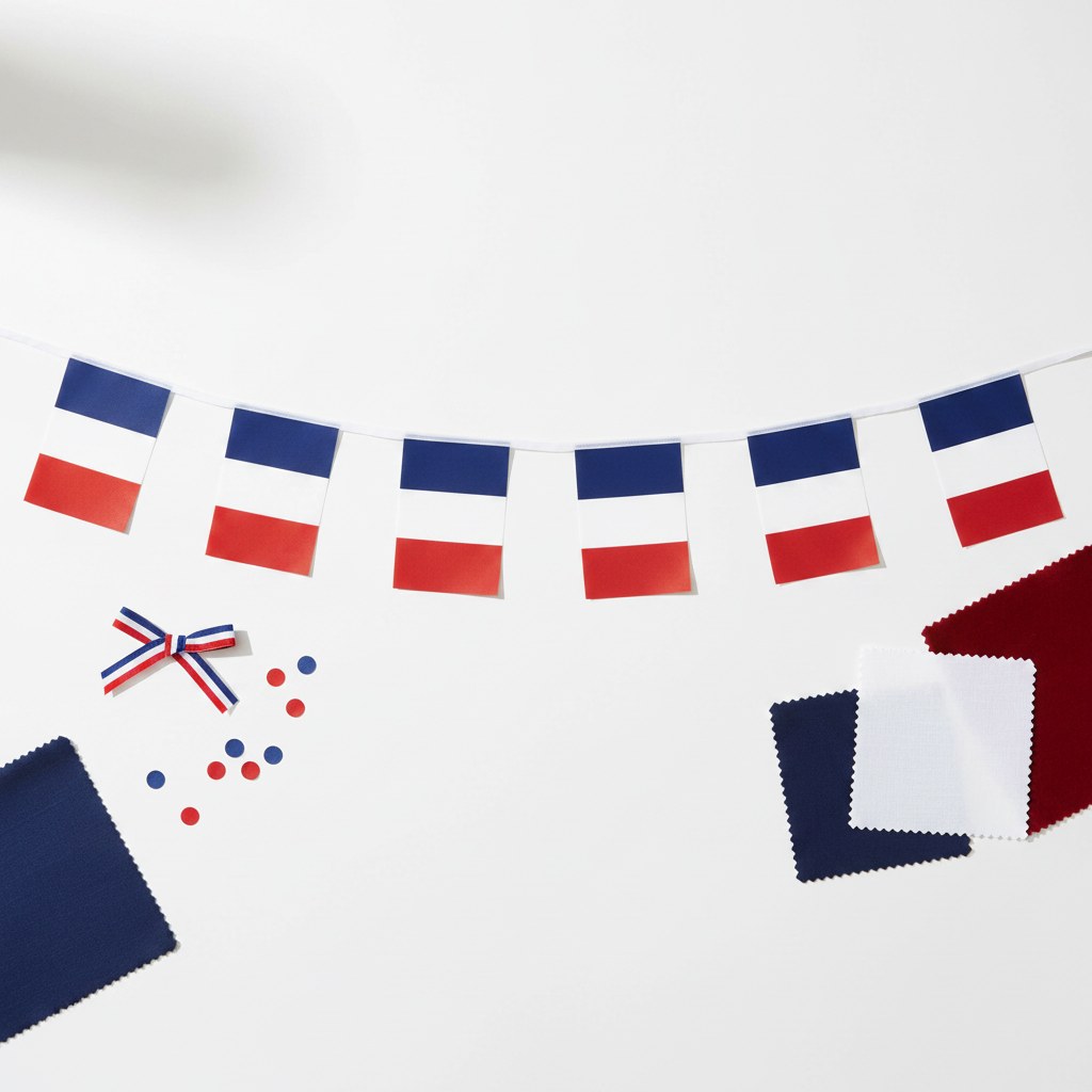Guirlande Drapeaux Tricolores France · 10 mètres