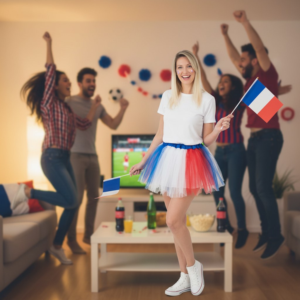 Tutu Tricolore Supporter France · Accessoire Soirée