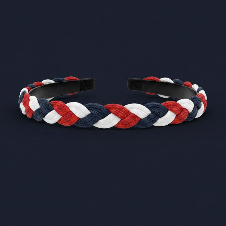 Bandeau Tressé Tricolore Supporter France
