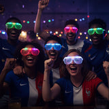 Lunettes LED Fluo · Accessoire Soirée Supporter