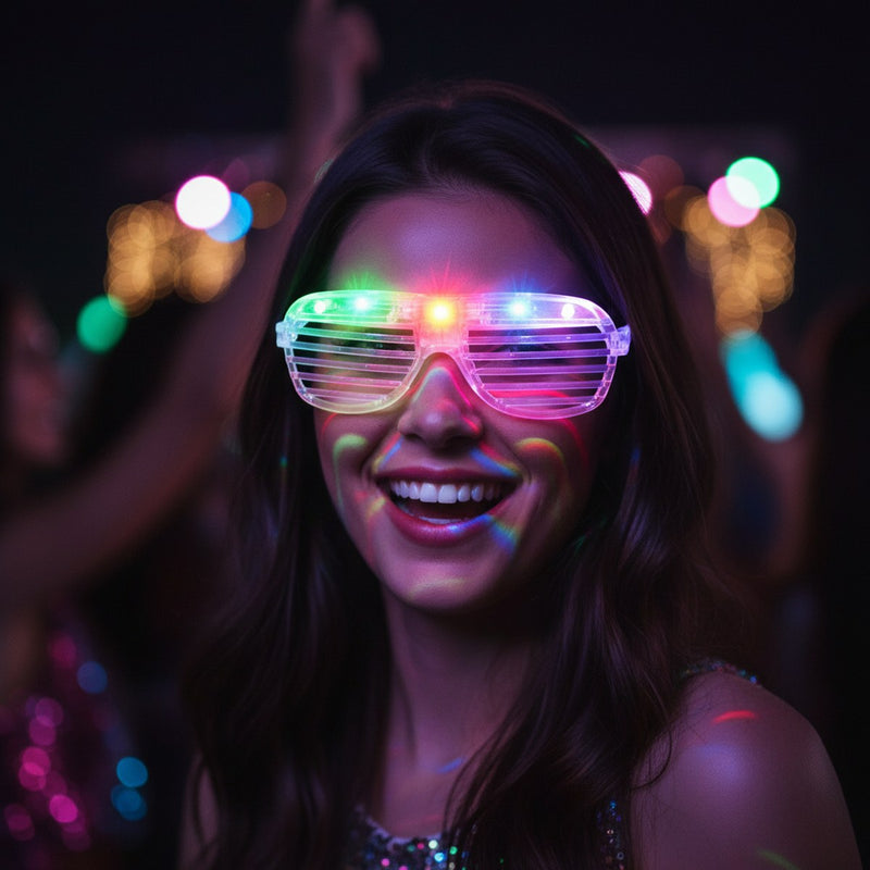 Lunettes LED Fluo · Accessoire Soirée Supporter