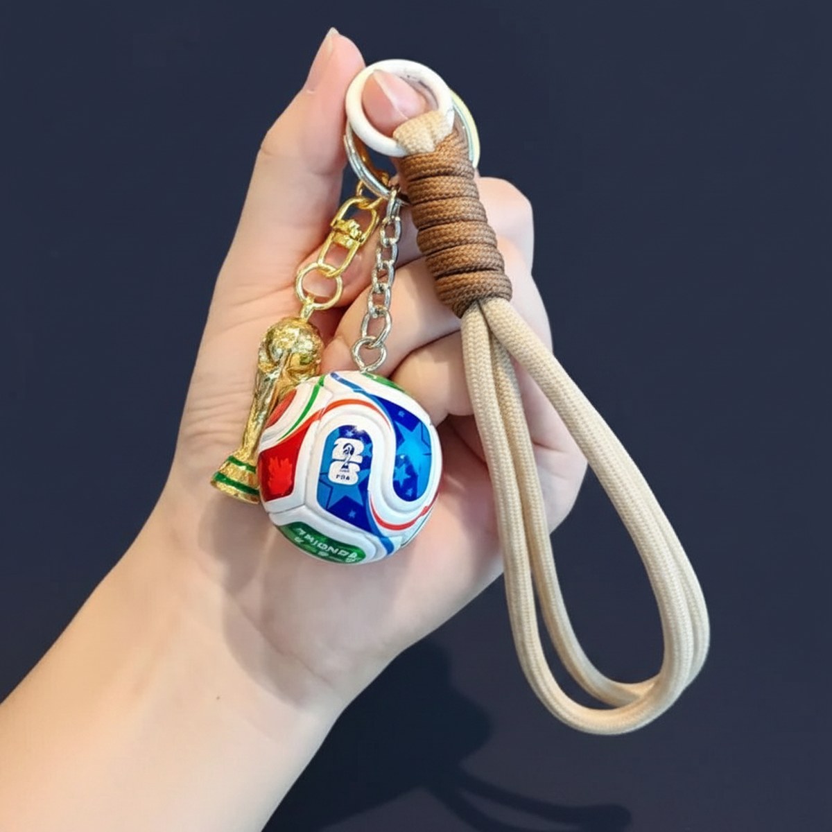 Porte-Clés Trophée Football · Accessoire Collector