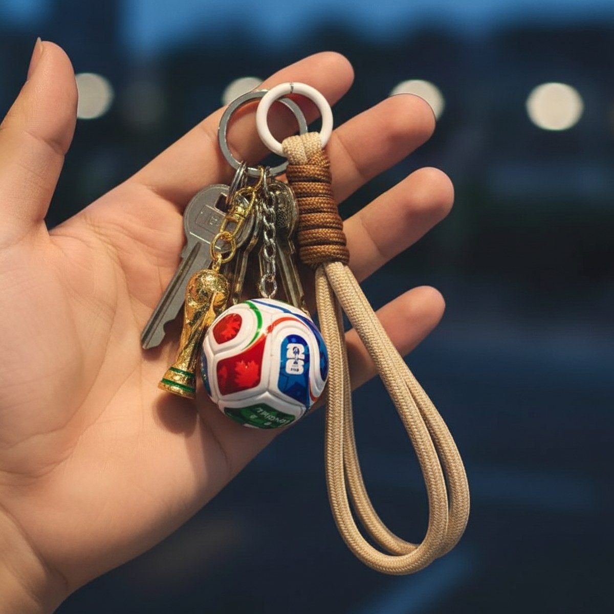 Porte-Clés Trophée Football · Accessoire Collector