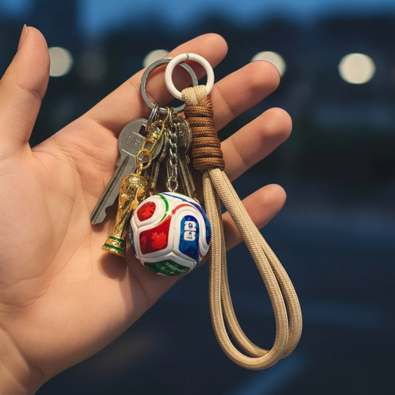 Porte-Clés Trophée Football · Accessoire Collector