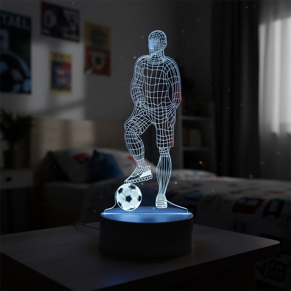 Veilleuse LED Ballon Football · Décoration Chambre Supporter